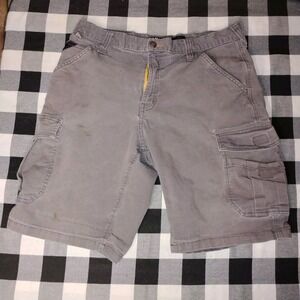 Ariat Mens Relaxed Durastretch Rebar Grey Cargo Shorts - U